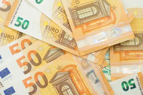 Many euro banknotes Stock Photos