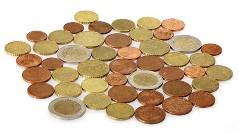 Many Euro Coins Stock Photos