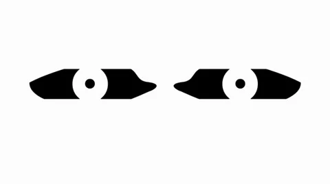 Many eyes on White background Stock Footage 36557106