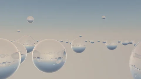Many falling glass balls, computer generated. 3d Stock Footage 152098066