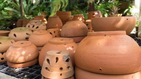 Many flowerpot Stock Photos