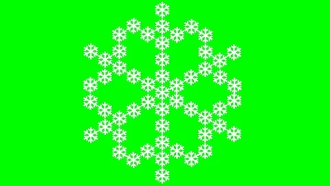 Many flowing snow flake expand and contract to form a big designer flake 스톡 동영상 81726824