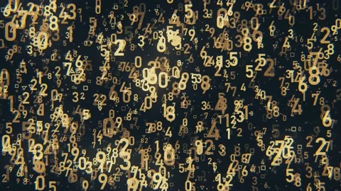 Many Flying Numbers Stock Footage 153122019