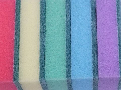 Many foam rubber  sponge Stock Photos
