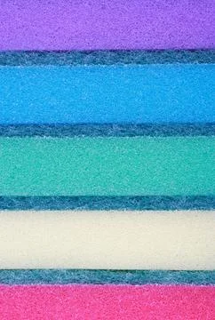 Many foam rubber  sponge Stock Photos