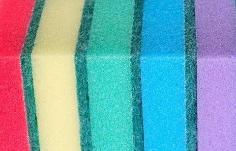 Many foam rubber  sponge Stock Photos