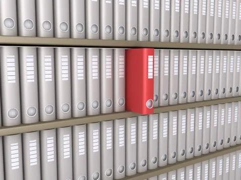 Many folders as huge database Stock Illustration