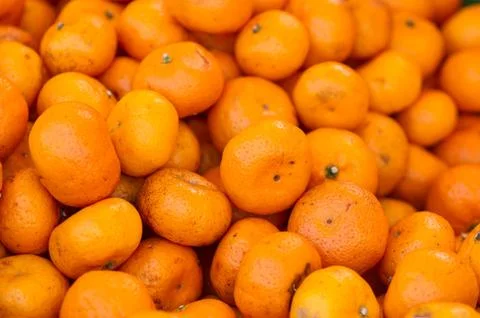 Many fresh raw orange Foto stock