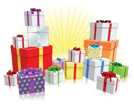 Many gifts concept イラスト素材