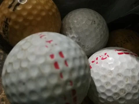 Many golf balls Stock Photos