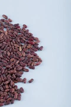 Many grains of dried beans on a white background Stock Photos