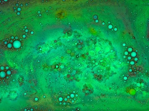 Many green bubbles Stock Photos