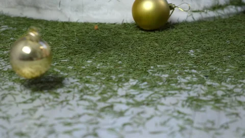 Many green needles are falling on floor from Christmas tree natural fir. Stock Footage 159482108