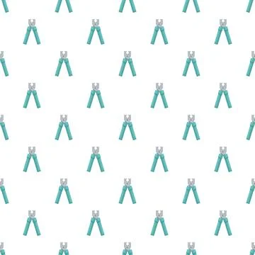 Many green pliers forming a tools seamless pattern Stock Illustration