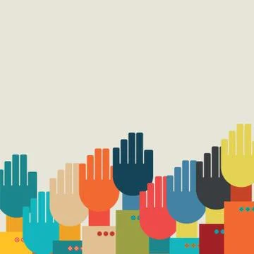 Many hands. Stock Illustration