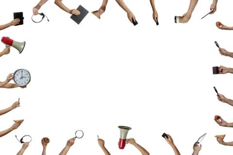 Many hands make light work Stock Photos