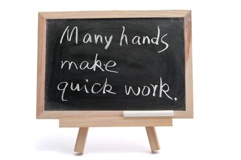Many hands make quick work Stock Photos