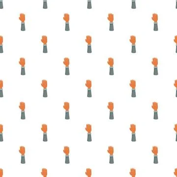 Many hands reaching up creating seamless pattern Illustrazione stock