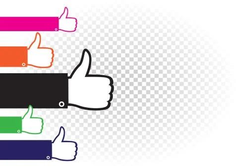 Many hands show like Stock Illustration