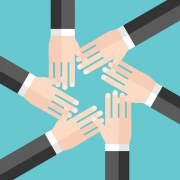 Many hands, team concept Stock Illustration