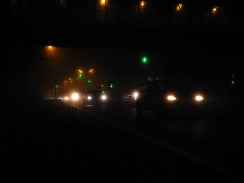 Many headlights Foto stock