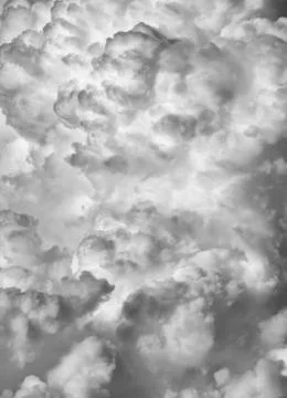 Many high clouds, A large storm cloud, Cloud closeup Stock Photos