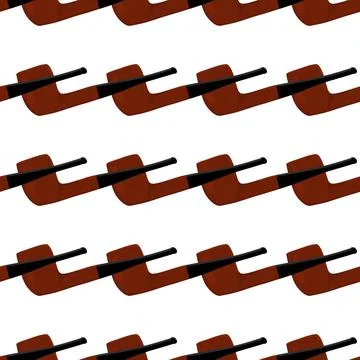 Many identical seamless types smoke pipes different size for tobacco Stock Illustration