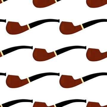 Many identical seamless types smoke pipes different size for tobacco Ilustración de archivo