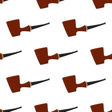Many identical seamless types smoke pipes different size for tobacco Illustrazione stock