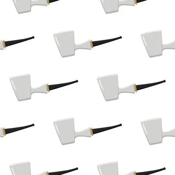 Many identical seamless types smoke pipes different size for tobacco Stock Illustration