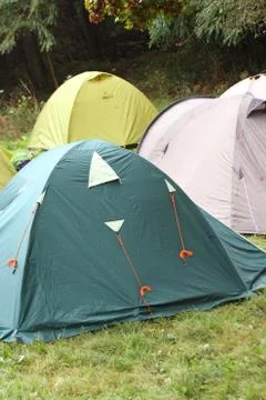 Many igloo tends in the camp Stock-Fotos