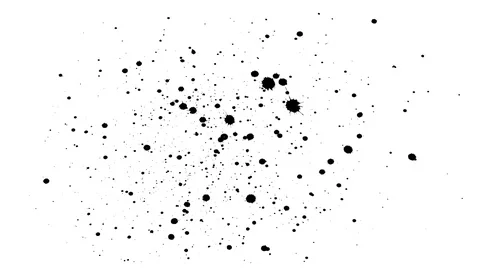 Many ink drops on dry paper 12 Stock-Footage 70555597