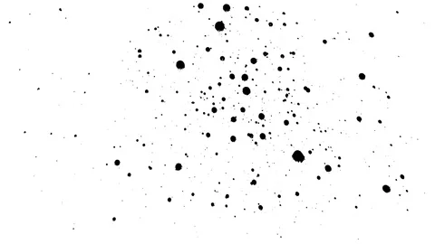 Many ink drops on dry paper 03 Video stock 70556347