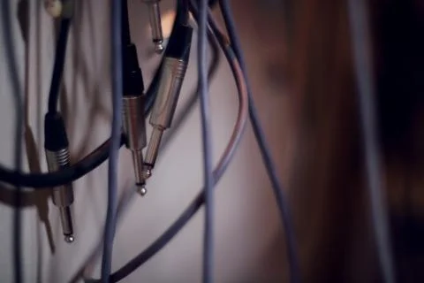 Many jack cords Stock Photos