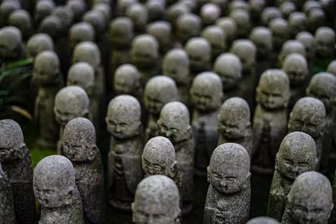 Many Jizos image Stock Photos