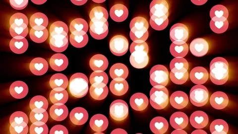 Many jumpy heart shape like icon random moving animation background - New unique Stock Footage 81574656