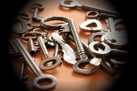 Many keys 스톡 사진