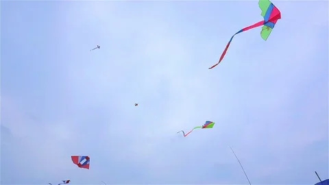 Many kite on the sky Stock Footage 74817236