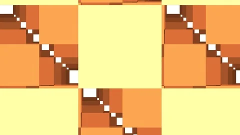Many Layers of Yellow Panels Squares Moving in Parallax Overlays Endless Loop Stock Footage 118986992