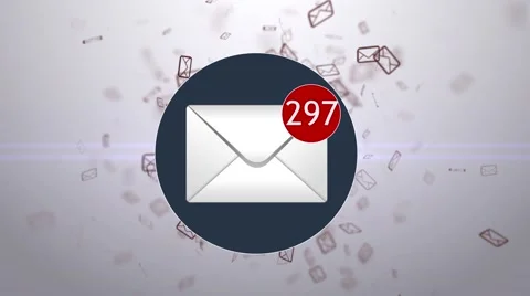 Many letters in the box Stock Footage 48876764