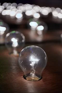 Many light bulbs. Stock Photos
