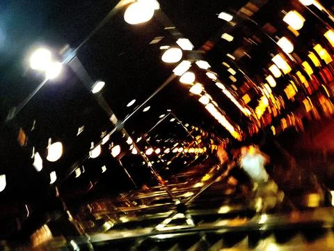 Many light reflected from mirrors Foto stock