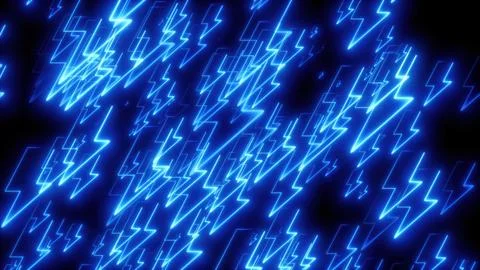 Many lightning bolts Stock Illustration