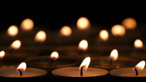 Many little candles creative background Видео 97145883