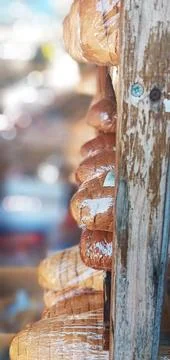 Many loaves of bread in profile Foto stock