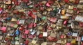 Many Love Locks Cologne Bridge Symbol Eternal Friendship Romance Valentines Day HD Footage