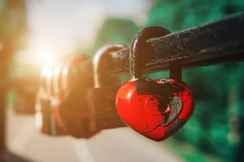Many love padlocks. Stock Photos