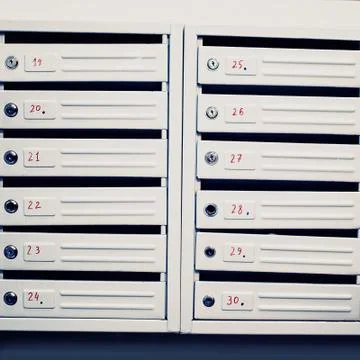 Many mailboxes Stock Photos