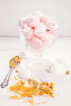 Many meringue in studio Stock Photos