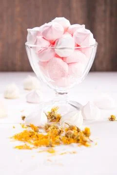 Many meringue in studio Stock Photos